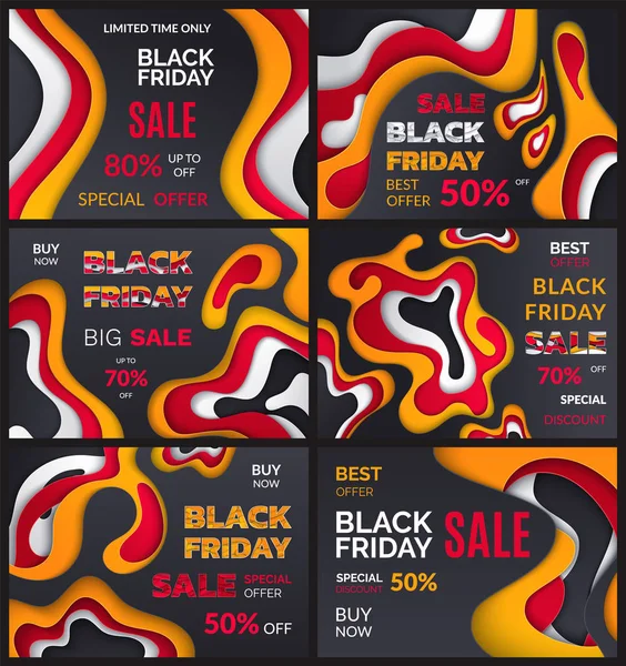 Black Friday Special Discount, Percent Offer — Stock Vector