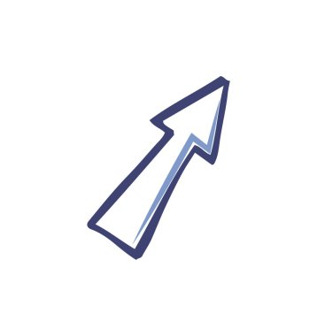 Ok tasarım ok ucu ileri izole vektör