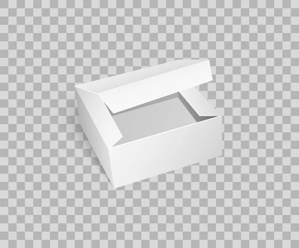Carton Box with Open Top Empty Package Vector — Stock Vector