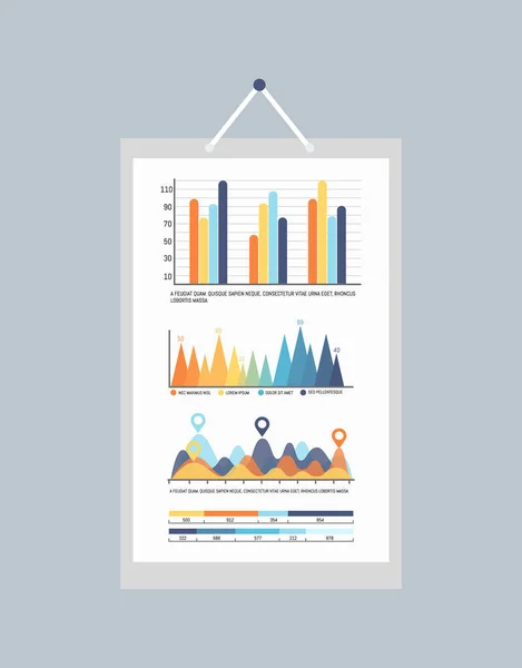 Statistik och skala med siffror, Infographics — Stock vektor