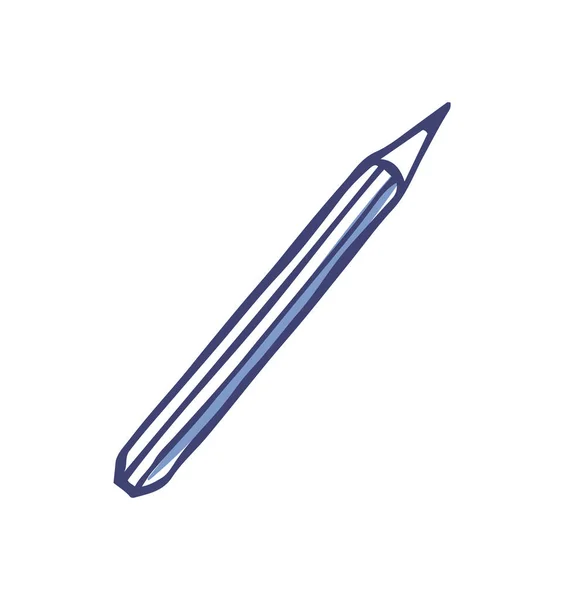 Pen with Ink for Writing Office Supply Vector — Stock Vector