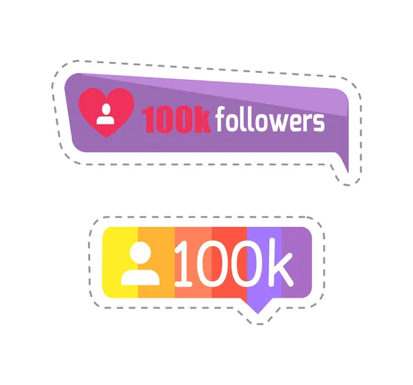 Followers Profile and Statistics Number Set Vector — Stock Vector