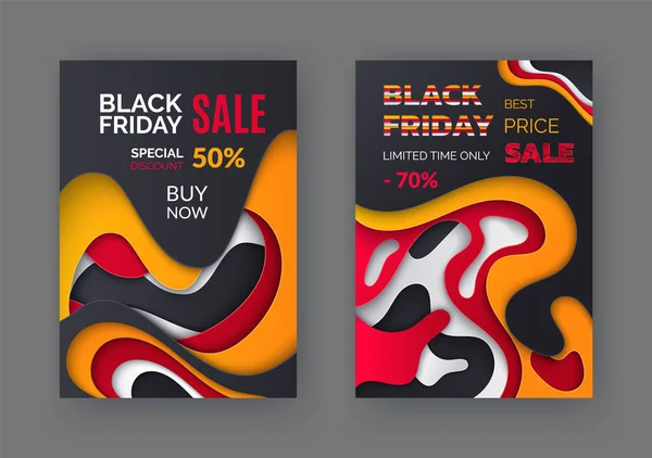 Black Friday Special Discount, Percent Offer — Stock Vector