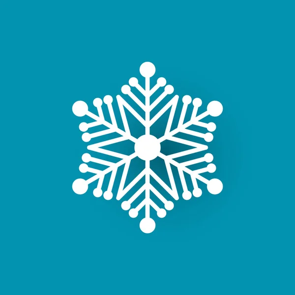 Symbole d'hiver, flocon de Noël Nouvel An et Noël — Image vectorielle