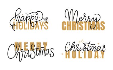 Mutlu tatiller, mutlu Noeller el yazısı Doodle