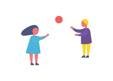 Çocuk topu parkta ile oyun simgesi karikatür