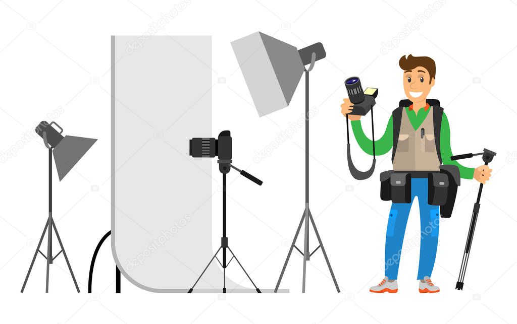 Photographers Taking Picture with Photo Equipment