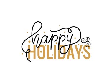 Mutlu tatiller el yazılı doodle, Merry Christmas script, tebrik kartları tasarımı için kaligrafi yazıt. Vektör yazı işareti, elle çizilmiş kartpostal istiyor