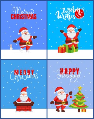 Sıcak dilek ve neşeli Noel 2019 posterler koymak