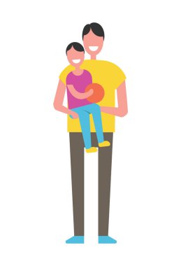 Babalar günü Poster baba oğlu silah babalık üzerinde basılı tutun