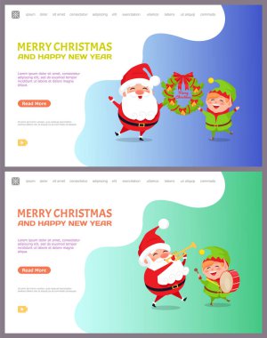 Noel Baba ve Elf, Web afiş ile tebrik kartı