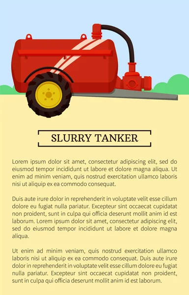 Εικονίδιο γεωργικών μηχανημάτων, Cartoon Vector Banner — Διανυσματικό Αρχείο