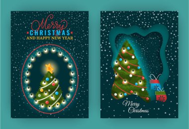 Mutlu Noeller ve mutlu yeni yıl tebrik Set