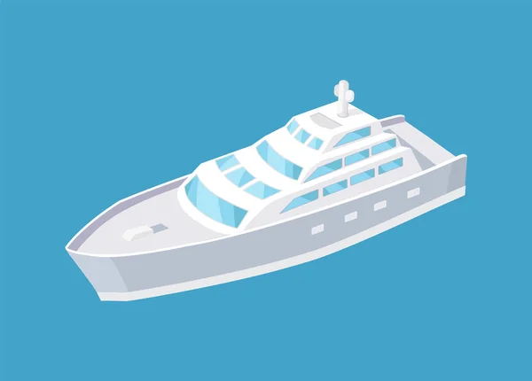 Passenger Liner Marine Travel Vessel Vector icon — Stock Vector
