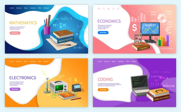 Matemática Álgebra e Geometria Assunto da Escola —  Vetores de Stock