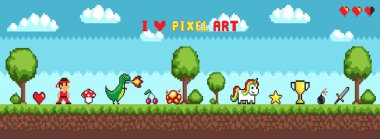 Piksel sanat tarzı, karakteri Oyun Arcade oyun