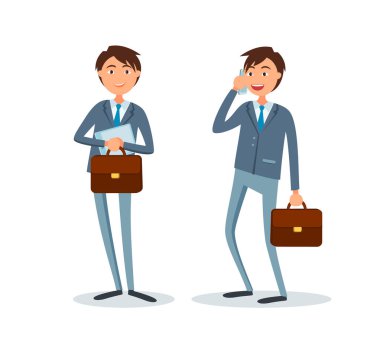 Takım elbise, danışmanları vektör işadamı izole