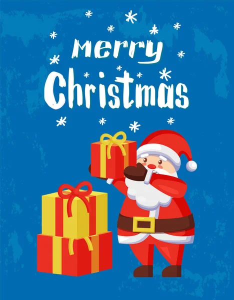 圣诞贺卡与圣诞老人 — 图库矢量图片