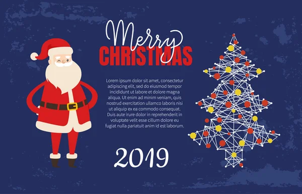 Veselé Vánoce a šťastný nový rok slavnostní karty — Stockový vektor