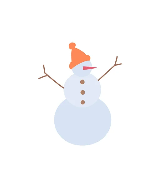 Εικονογράφηση χιονάνθρωπος που απομονώνονται σε λευκό διάνυσμα — Διανυσματικό Αρχείο