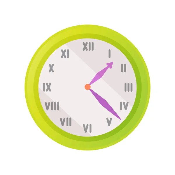 Ikona hodin ukazující přesný čas vektorové ilustrace — Stockový vektor