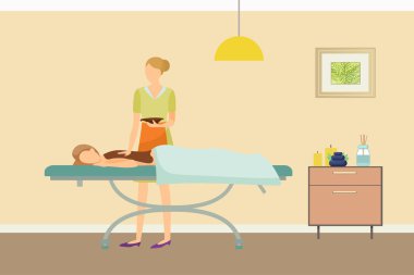 Çikolatalı vücut Spa Güzellik Salonu vektör yordamda