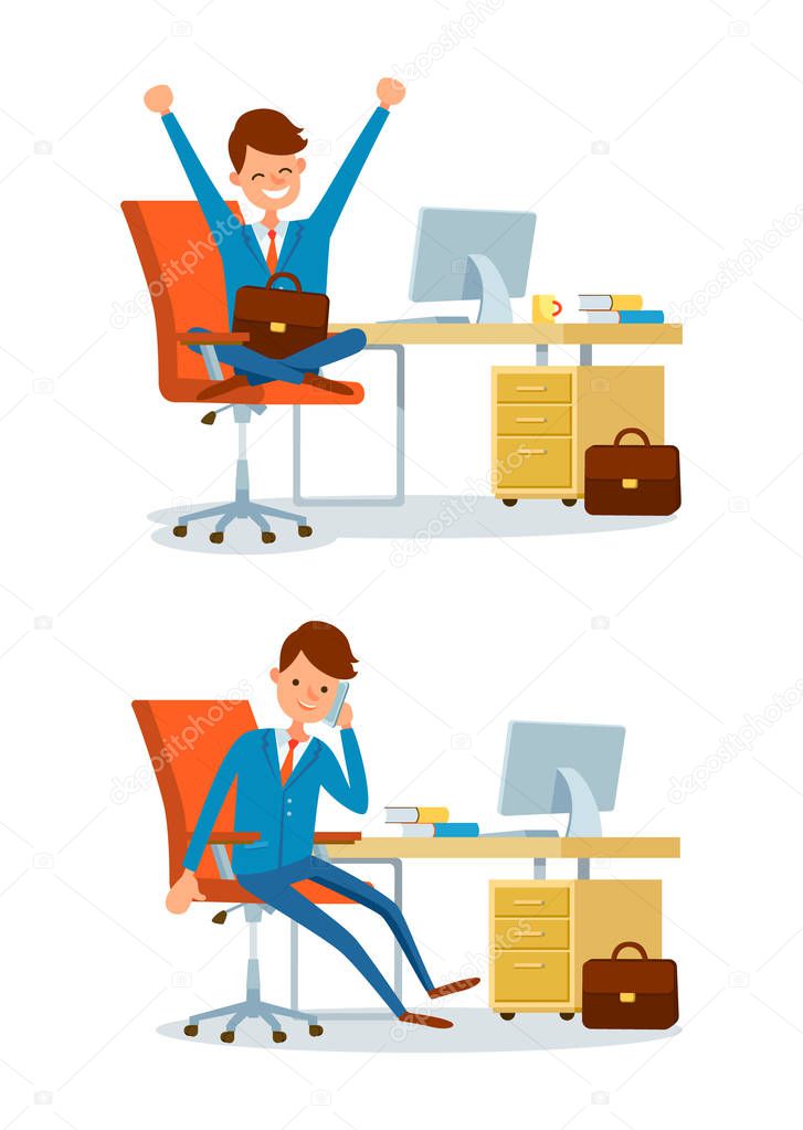 Business Person, People at Office Working by Desk