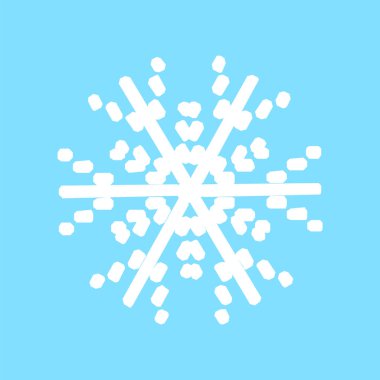 İzole kar tanesi vektör Noel dekorasyon