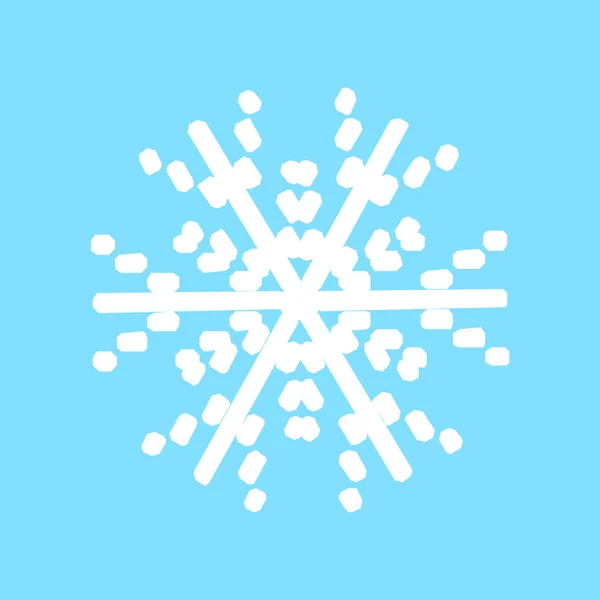 Christmas Decoration of Snowflake Vector Isolated — Stock Vector