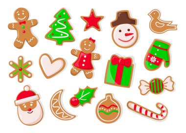 Noel tatil sembolik Gingerbread çerezleri