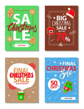 Noel satış büyük indirim tanımlama bilgilerini simgeler kümesi