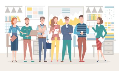 Kahve molası sırasında konuşurken şirket iş arkadaşları