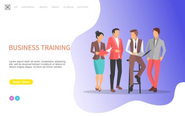 İş eğitim seminerleri ile işçi vektör