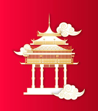 Asya mimarisi bina Asya tarzı simgesi