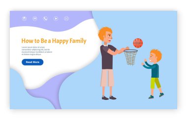 Nasıl mutlu aile Web sayfası bağlantıları vektör ile olmak