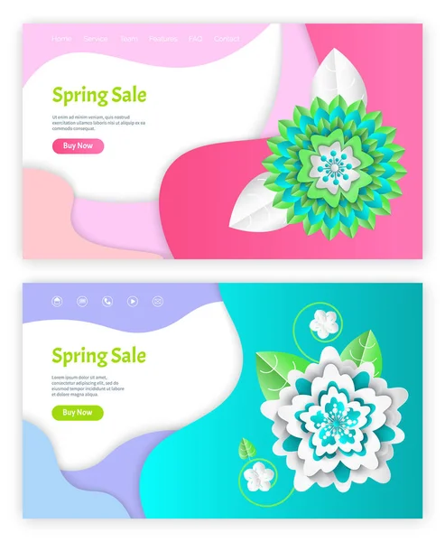 Vendita Primavera Shopping Service con Origami Vector — Vettoriale Stock