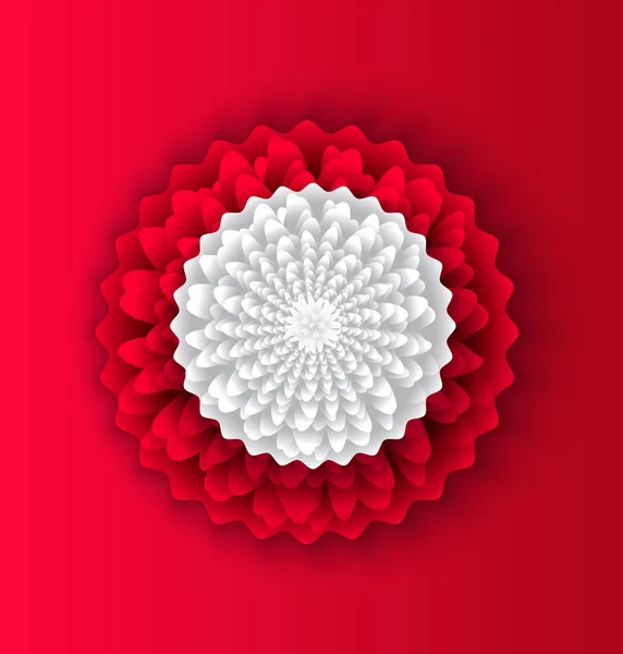 Decoración de la flor hecha de papel Estilo chino — Vector de stock