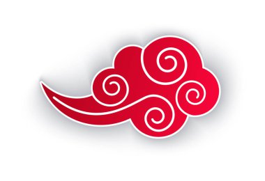 Renkli, Çin tarzı sanat hava öğesi simgesi bulut