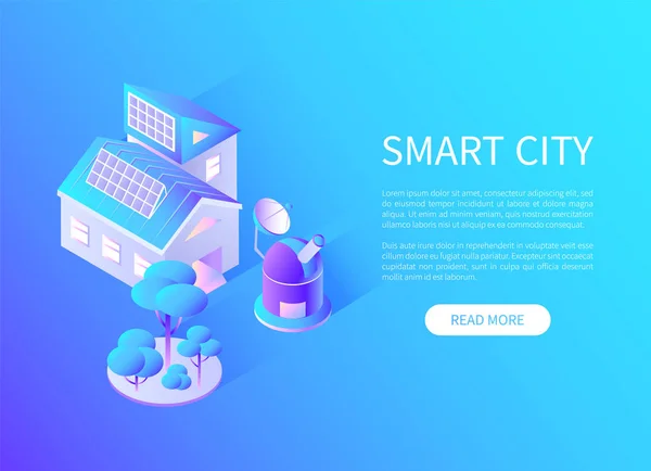 Smart City Transport und Bauen mit Batterien — Stockvektor