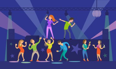 Müzik şarkıcıları gecede sahne gece hayatı Club