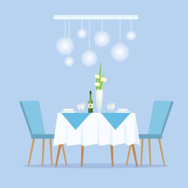 Restoran açık renkli dekorasyon iç