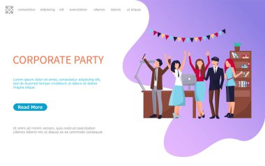 Şirket parti arkadaşları Web sayfası iş adamları