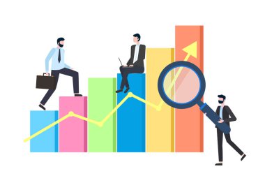 İş İstatistikleri, grafik veya grafik, iş adamları