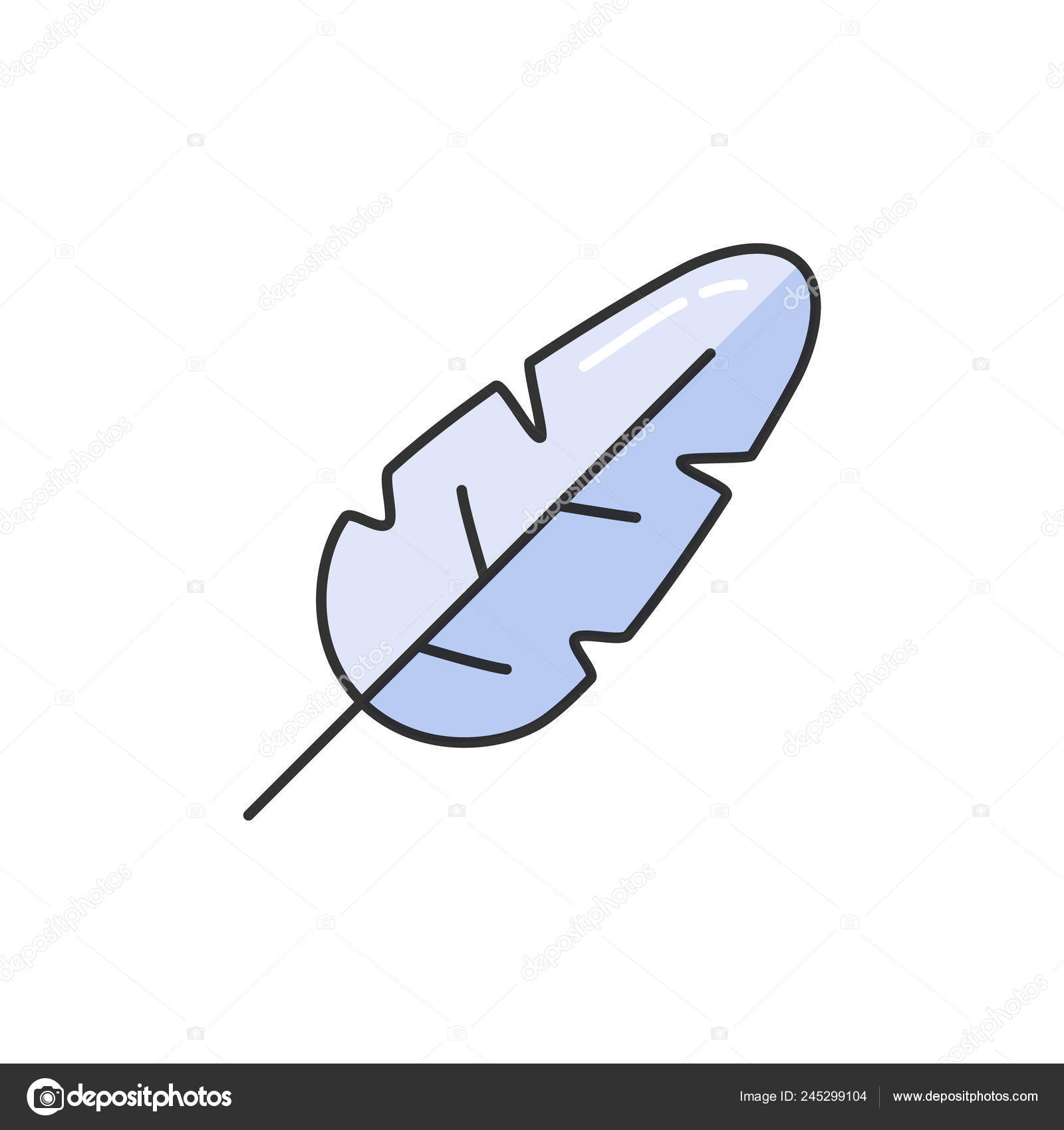 Allergic Reaction to Plumage, Feather Isolated Stock Vector by ©robuart