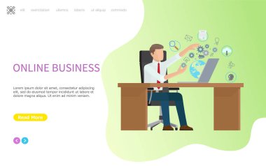 Online İş Web afiş, bilgisayar süreçleri