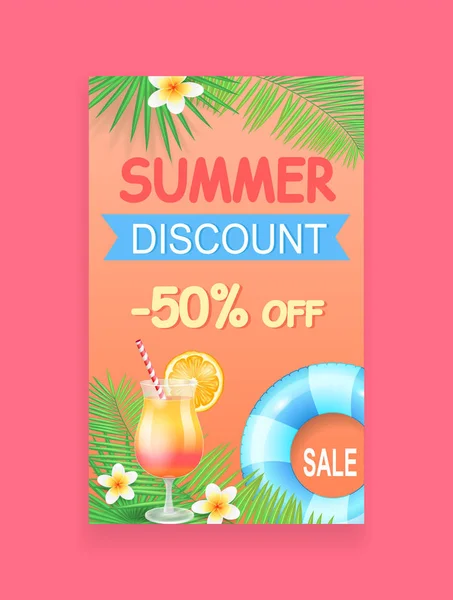 Échantillon de brochure de promotion de bannière vectorielle de vente d'été — Image vectorielle