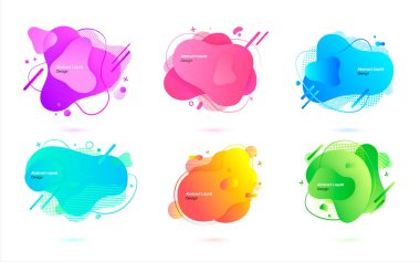Web sitesi için soyut sıvı tasarım yaratıcı Banner