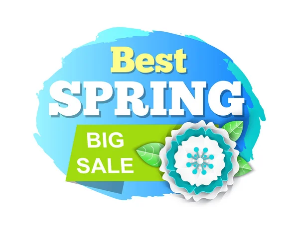 Besten Frühling großen Verkauf Rabatte auf Produkte Symbol — Stockvektor