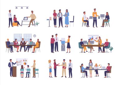 Office iş toplantısı, ekip çalışması veya takım oluşturma