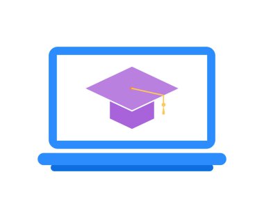 İşareti ile dijital kursları dizüstü online eğitim